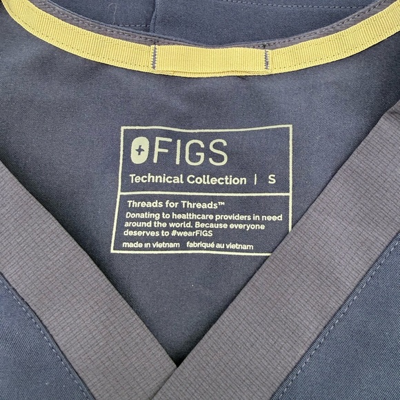 Figs Technical Collection Scrub Top Blue - Picture 2 of 7